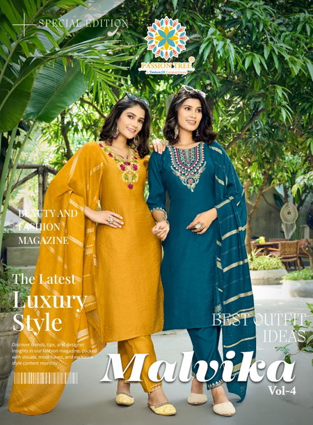 Malvika Vol 4 By Passion Tree Kurti With Bottom Dupatta Wholesale Price In Surat